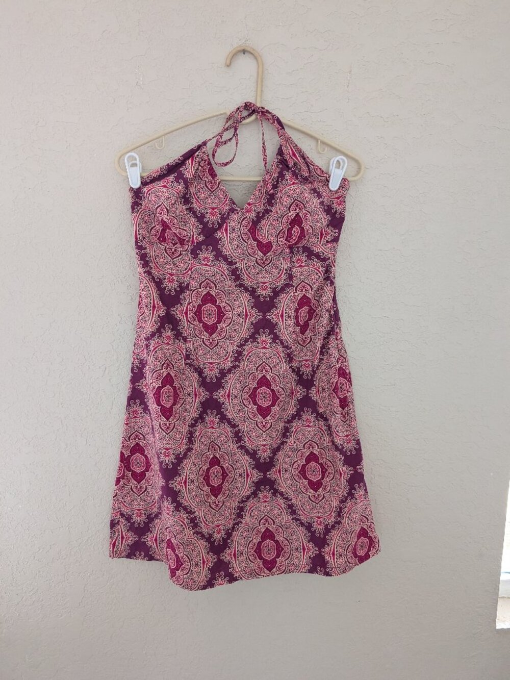 H&M Pink Paisley Halter Summer Sundress Size 10
